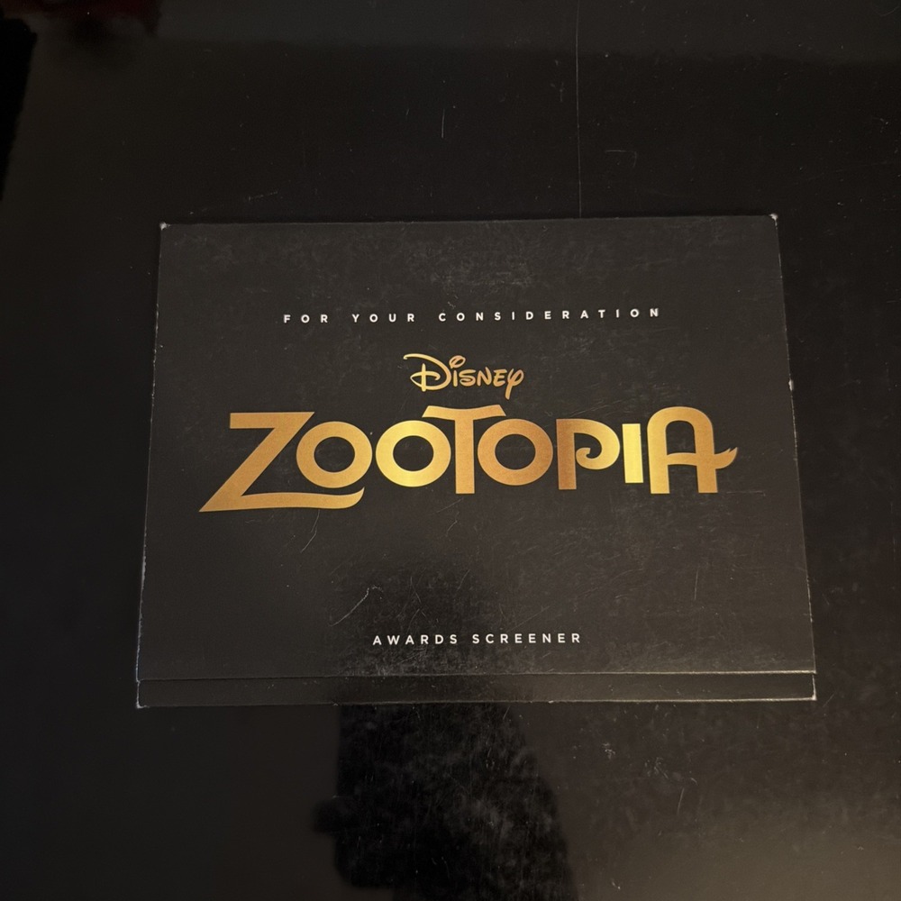 Zootopia DVD FYC Disney Full Length Movie Screener